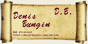 Denis Bungin vizit kartica